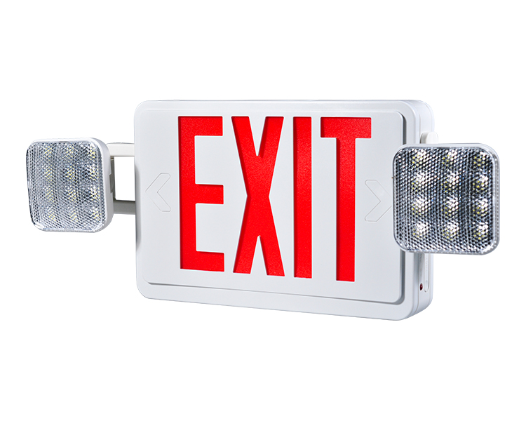 JLEC2BCW-BI-COMLE LED কম্বো জরুরী প্রস্থান সাইন এলইডি হেডস সহ