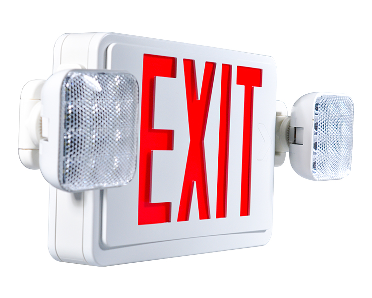 JLEC2BCW-BI-COMLE LED কম্বো জরুরী প্রস্থান সাইন এলইডি হেডস সহ