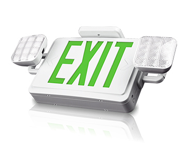 JLEC2BCW-BI-COMLE LED কম্বো জরুরী প্রস্থান সাইন এলইডি হেডস সহ