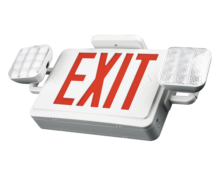 JLEC2BCW-BI-COMLE LED কম্বো জরুরী প্রস্থান সাইন এলইডি হেডস সহ