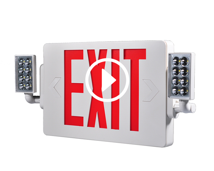 Jlecd2rw-emergency ফায়ার প্রস্থান লাইট রেড লেটারস সহ